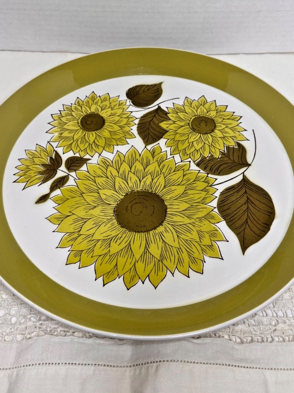 Mikasa Duplex Dahlia 2511 Sunflower Platter Ben Seibel Mid-Century Japan